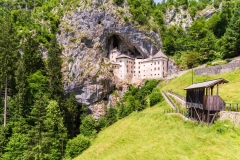 Predjama castle is a unique cave what built in a cave entrance. Renessiance style fortress from 12th century in Slovenia Julian apls Mountains. One of the biggest cave castles of the world