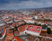 Aerial photo about castle district of Sopron city in Hungary.
Amazing mood city near by Austria border where are so many dentist and medical center. Sopron is the city of loyality