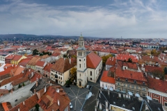 Aerial photo about castle district of Sopron city in Hungary.
Amazing mood city near by Austria border where are so many dentist and medical center. Sopron is the city of loyality