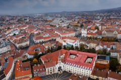 Aerial photo about castle district of Sopron city in Hungary.
Amazing mood city near by Austria border where are so many dentist and medical center. Sopron is the city of loyality