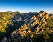 Castelmezzano village in Apennines Dolomiti Lucane. Basilicata, Italy