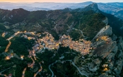 Castelmezzano village in Apennines Dolomiti Lucane. Basilicata, Italy