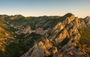 Castelmezzano village in Apennines Dolomiti Lucane. Basilicata, Italy