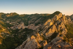 Castelmezzano village in Apennines Dolomiti Lucane. Basilicata, Italy