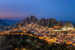 Europe South Italy Pietrapertosa. Village. Little dolomites.  Dragon teeth rocks
