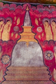 The Dambulla Cave Temple in Sri Lanka is a UNESCO World Heritage Site featuring over 150 Buddha statues and intricate murals within five sacred caves