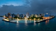Amazing city scape landscape about Malé city. Capitol of Maldives.