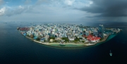 Amazing city scape landscape about Malé city. Capitol of Maldives.