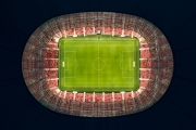 Aerial photo about the Puskas arena in Budapest Hungary. Venue for several matches in 2021 for champions league