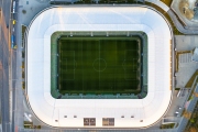 Europe Hungary Budapest Top down picture about the Groupama sport arena. Ferencvarosi torna club headquarter stadium