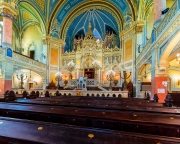 Inside of the new synagogue in Szeged Hungary. Built in 1902 in eclectic baroque and gothic style. Famous touristic attraction in Szeged city.