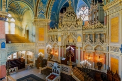 Inside of the new synagogue in Szeged Hungary. Built in 1902 in eclectic baroque and gothic style. Famous touristic attraction in Szeged city.