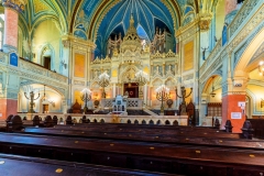 Inside of the new synagogue in Szeged Hungary. Built in 1902 in eclectic baroque and gothic style. Famous touristic attraction in Szeged city.
