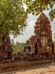 Ayutthaya, Thailand  many Tourists from around the world in wat chaiwattanaram, Thailand grand palace. Ayutthaya famous sightseeing place