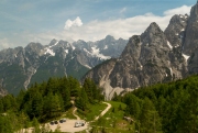Amazing panoramic photo about the Triglav National park in highest point of Slovenia. This is on Julian alps mountain. Colorful high quaility landscape photo