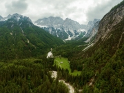Amazing panoramic photo about the Triglav National park in highest point of Slovenia. This is on Julian alps mountain. Colorful high quaility landscape photo