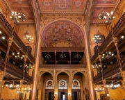 Budapest, Hungary. Inside of the Dohany street Synagogue. This is an Jewish memorial center also known as the Great Synagogue or Tabakgasse Synagogue. It is the largest synagogue in Europe