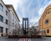 Budapest, Hungary. Garden of the Dohany street Synagogue. Lot of jewish peopleburied here in time of  the II world war. Here is the famous jewis meorial tree too.
