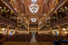 Budapest, Hungary. Inside of the Dohany street Synagogue. This is an Jewish memorial center also known as the Great Synagogue or Tabakgasse Synagogue. It is the largest synagogue in Europe