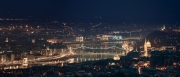 Panormaic evening cityscape about BUdapest city. Included all attraction in capital city of Hungary